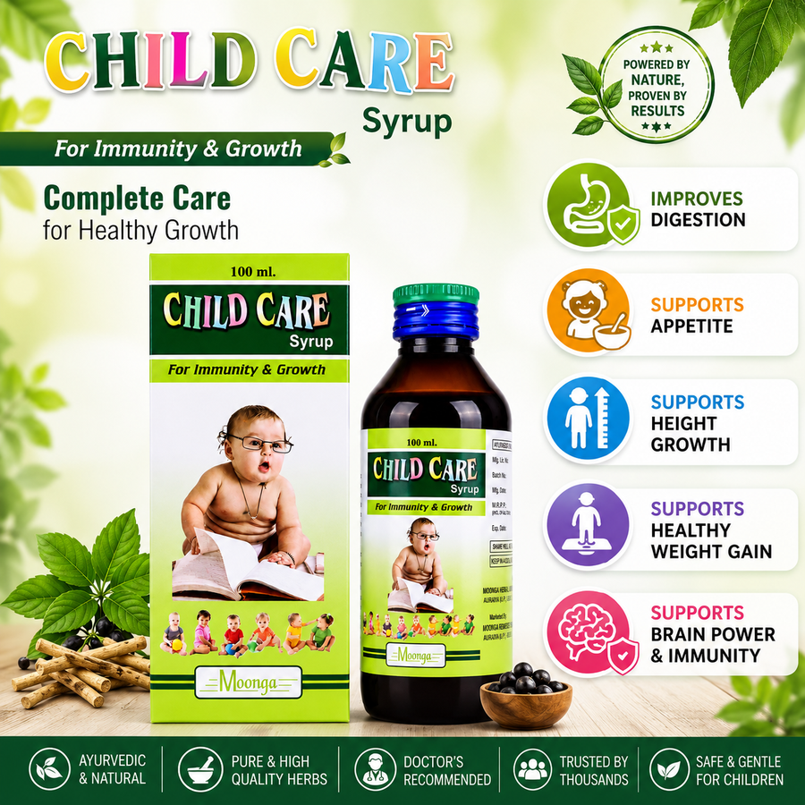 CHILD CARE Syrup – Ayurvedic Growth, Appetite & Immunity Tonic for Kids (100ml)