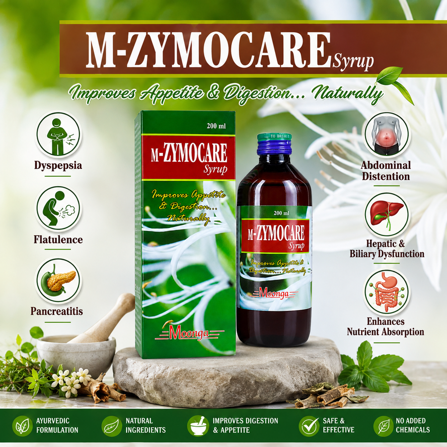 M-ZYMOCARE Syrup – Ayurvedic Digestive Tonic for Appetite & Enzyme Balance (200ml)